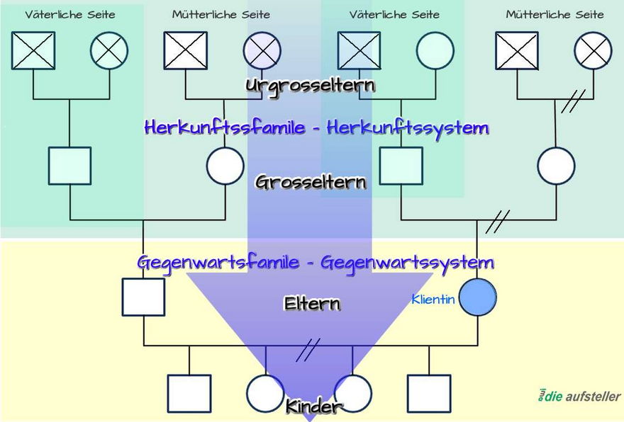 Genogramm - owi die Aufsteller - die systemische Familien Aufstellung  - open way institute – www.owi-die-aufsteller.ch